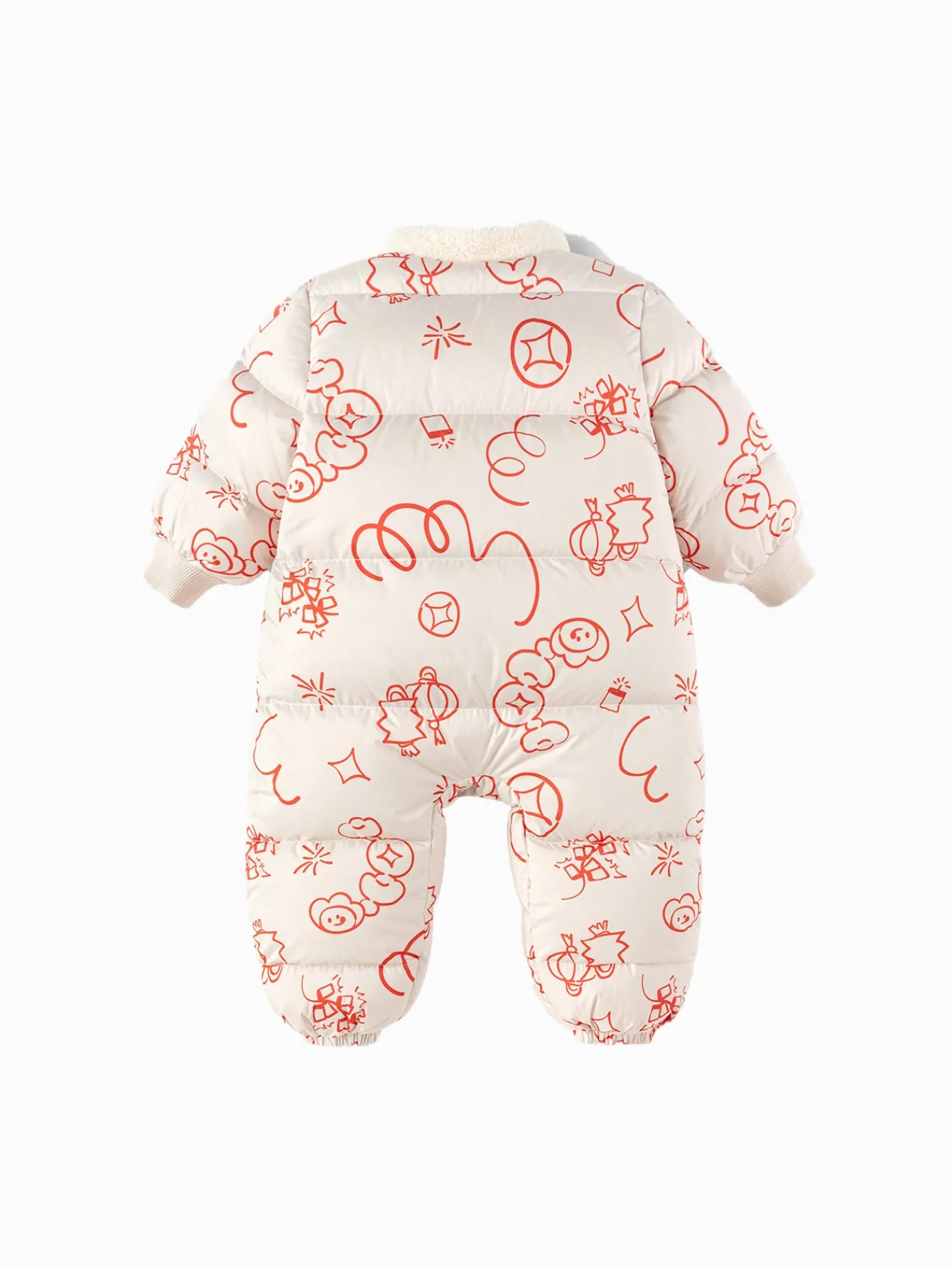 Balabala Children Clothes Baby Jumpsuit Newborn Down Romper Winter Wear 2025 New Year Season Best