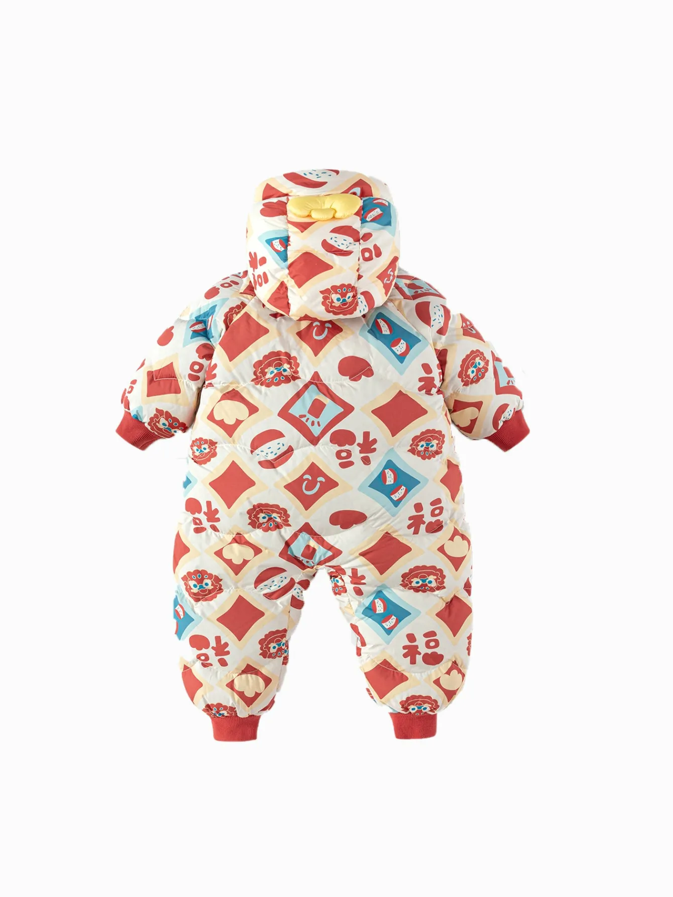 Balabala Children Clothes Baby Jumpsuit Newborn New Year Greeting Down Outfit 2025 New Year Winter wear Fashion