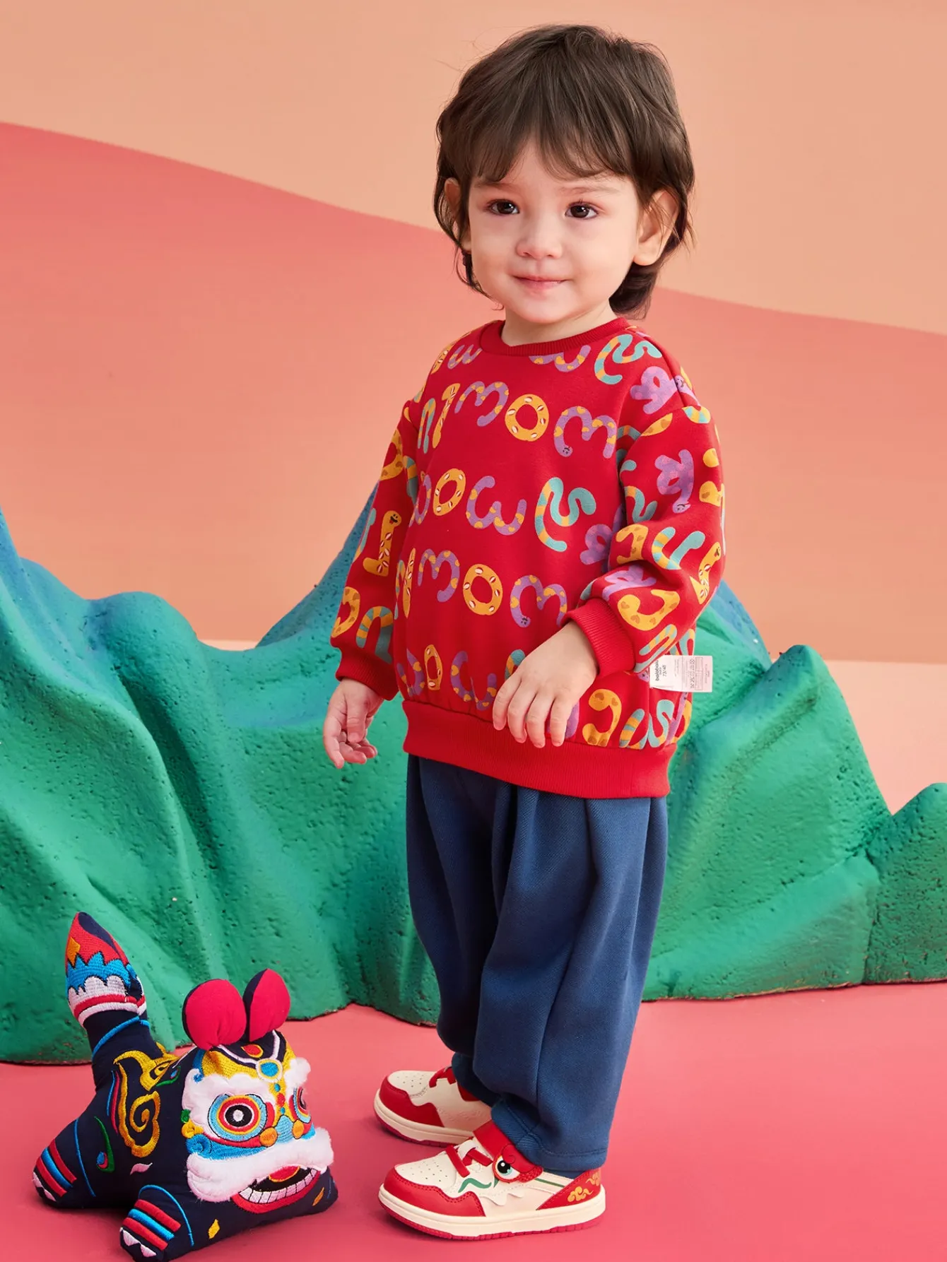 Balabala Children Clothes Baby Suit Baby Clothes 2025 New Sports 2Pcs Pack Cute Fleece Trendy Discount