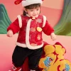 Balabala Children Clothes Baby Suit Baby First Birthday Ceremonial Dress 2025 New Year Season New Year's Greeting Outfit Flash Sale