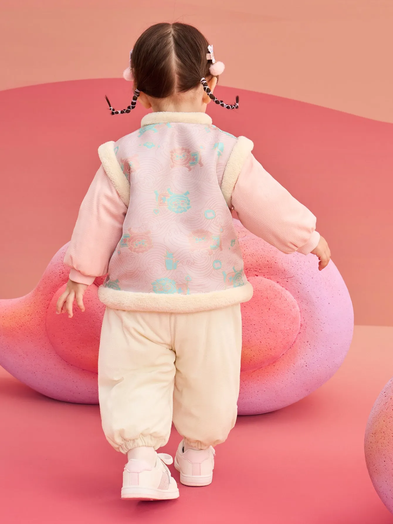 Balabala Children Clothes Baby Suit Baby First Birthday Ceremonial Dress 2025 New Year Season New Year's Greeting Outfit Flash Sale