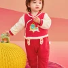 Balabala Children Clothes Baby Thickened Jumpsuit Newborn Clothes 2025 New Winter New Year Season Hot