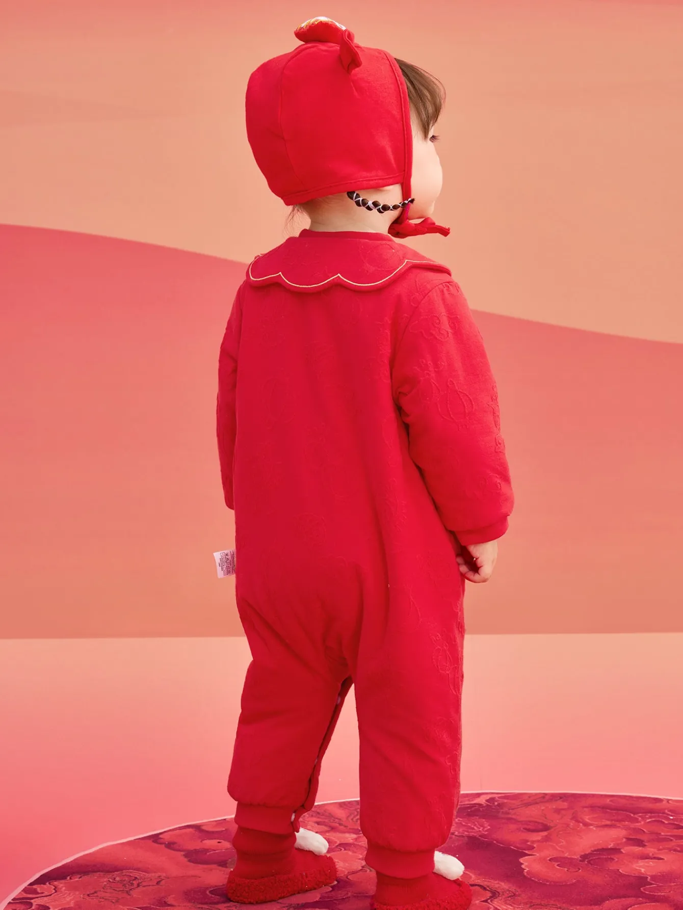 Balabala Children Clothes Baby Thickened Jumpsuit Newborn Clothes 2025 New Winter New Year Season Hot