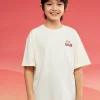 Balabala Children Clothes Boy And Girl Short Sleeve T-Shirt 2024 New Autumn And Winter Crew Neck New Year's Outfit Cheap