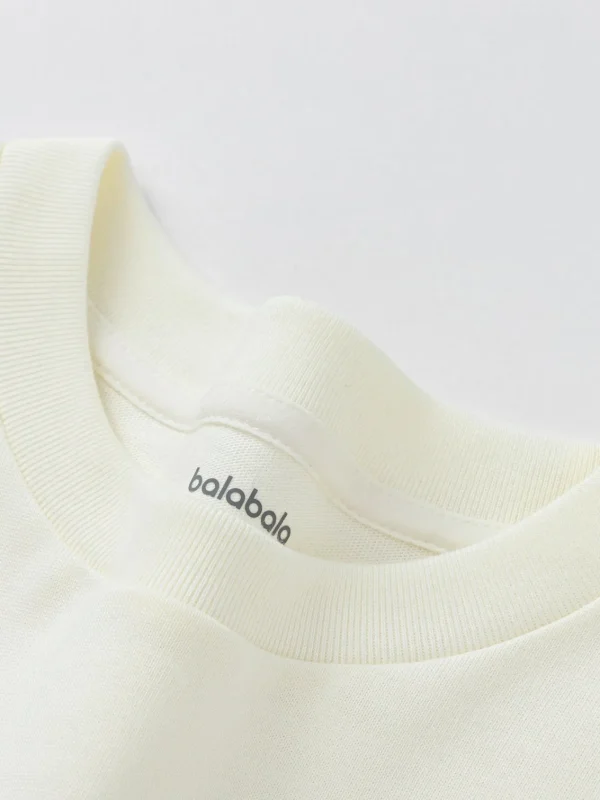 Balabala Children Clothes Boy And Girl Short Sleeve T-Shirt 2024 New Autumn And Winter Crew Neck New Year's Outfit Cheap