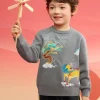 Balabala Children Clothes Boy Sweater 2025 New Spring New Year's Outfit Baby Chinese Style Knitwear Cheap