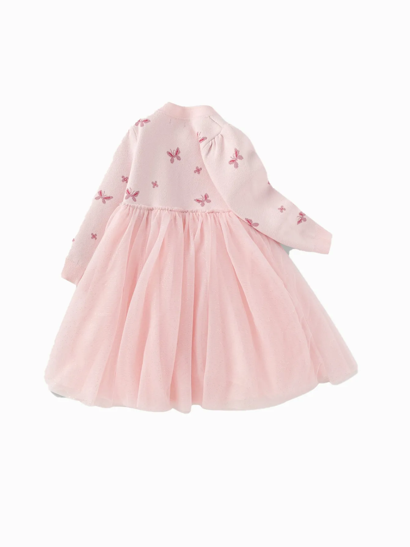 Balabala Children Clothes Girl Dress Children Skirt Knitted Mesh 2025 Winter New Princess Dress New Year Sale