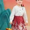 Balabala Children Clothes Girls Hourse-Face Skirt Suit 2025 Winter New Embroidered Shirt Skirt New Year's Outfit Cheap