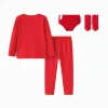 Balabala Children New Year Underwear Gift Box Underpants Socks Boy And Girl Animal Year Red Autumn Top And Pants Suit Chinese Red Store