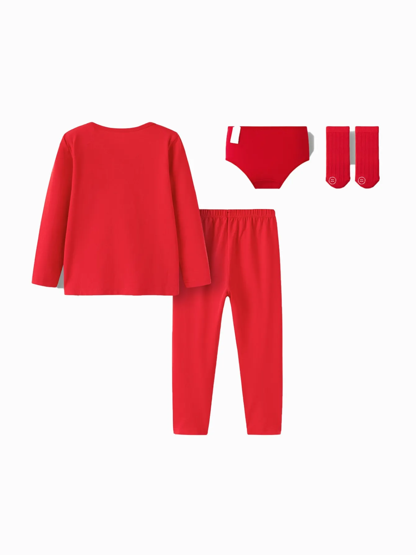 Balabala Children New Year Underwear Gift Box Underpants Socks Boy And Girl Animal Year Red Autumn Top And Pants Suit Chinese Red Store
