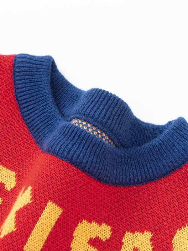 Balabala Children Sweater Boy Girl Autumn And Winter 2024 New Toddler Pullover Knitwear New Year's Outfit Cheap
