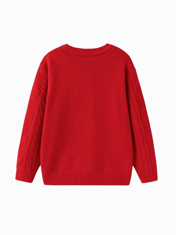 Balabala Children Sweater Boy Girl Autumn And Winter 2024 Toddler Kid Pullover Knitwear New Year's Outfit Discount