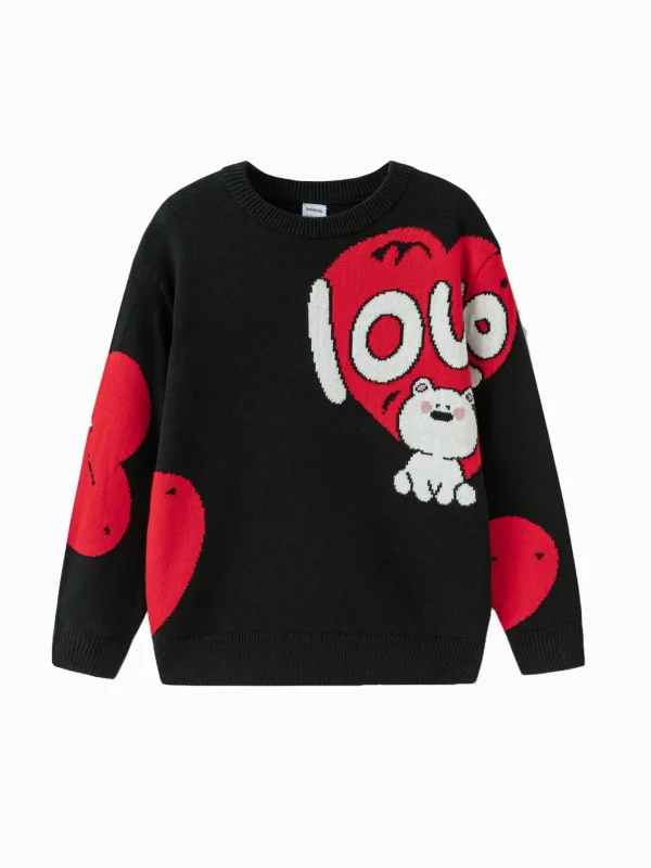 Balabala Children Sweater Boy Girl Autumn And Winter 2024 Toddler Kid Pullover Knitwear New Year's Outfit Discount