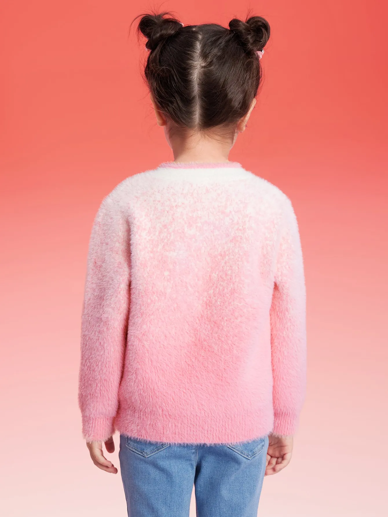 Balabala Children Sweater Girl New Chinese Style Sweater 2024 Winter New Red Knitwear Top Best