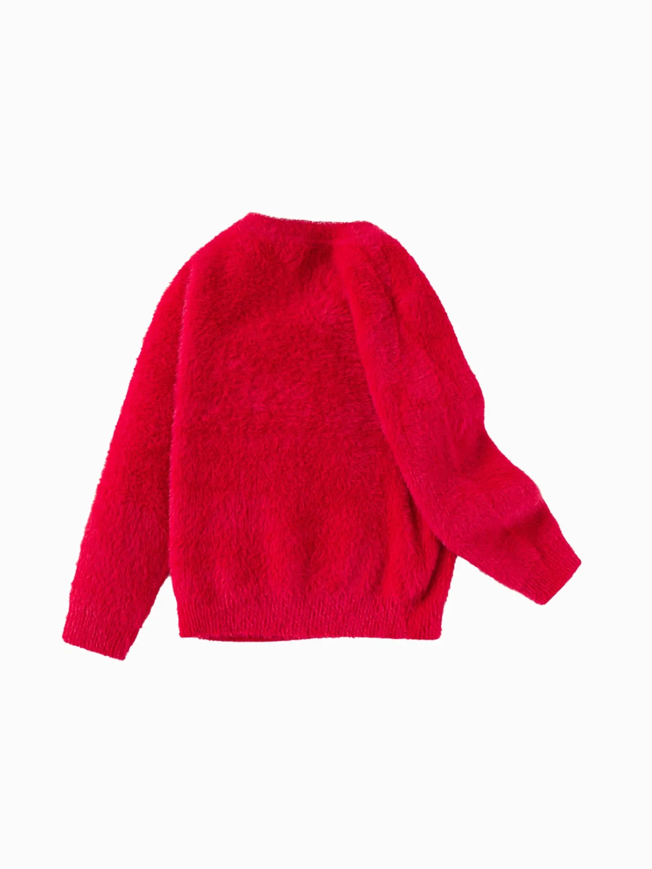 Balabala Children Sweater Girl New Chinese Style Sweater 2024 Winter New Red Knitwear Top Best