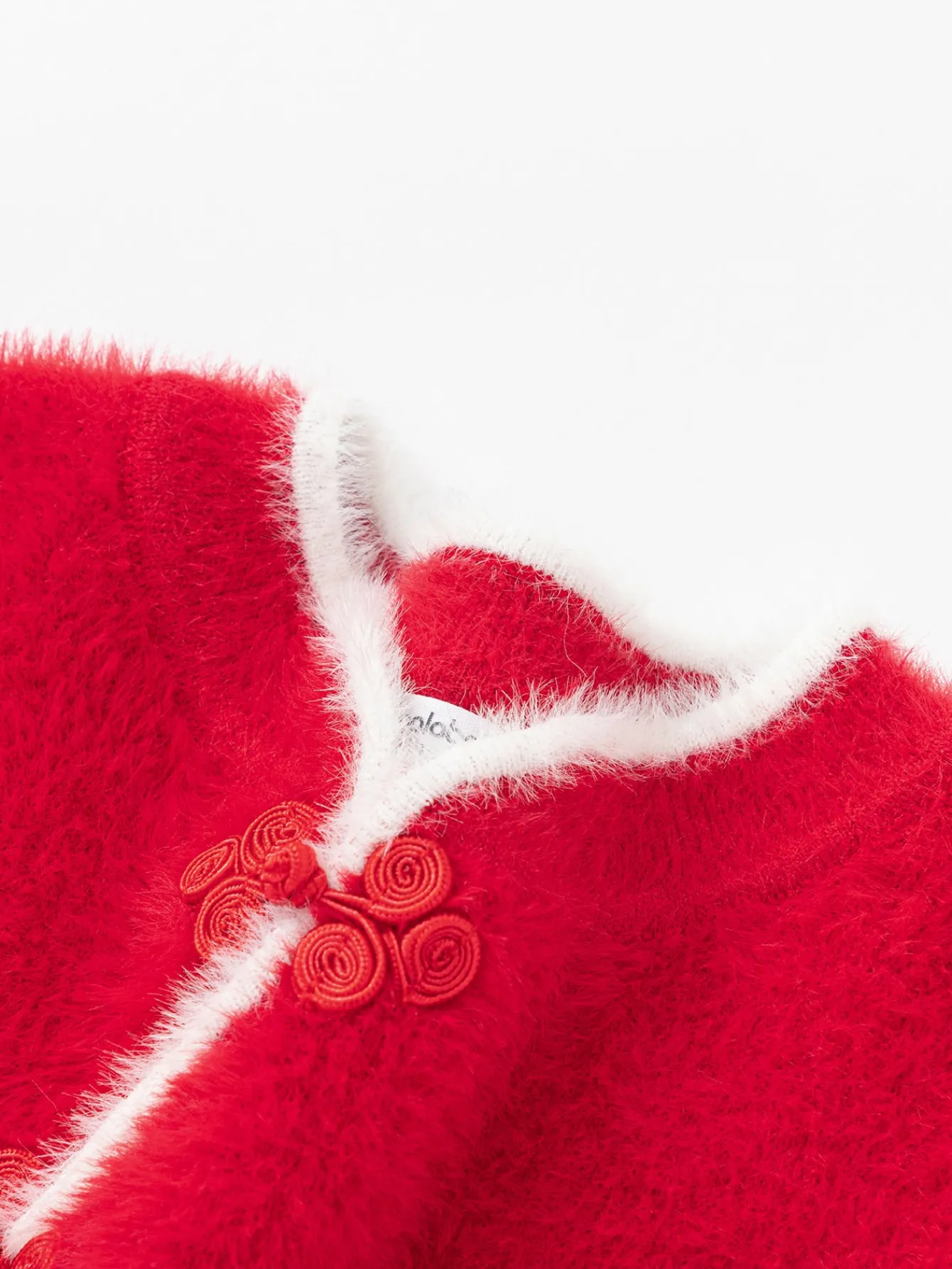 Balabala Children Sweater Girl New Chinese Style Sweater 2024 Winter New Red Knitwear Top Best