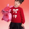 Balabala Children Sweater Girl Sweater 2024 Winter Baby Knit Cardigan Fashion Shop