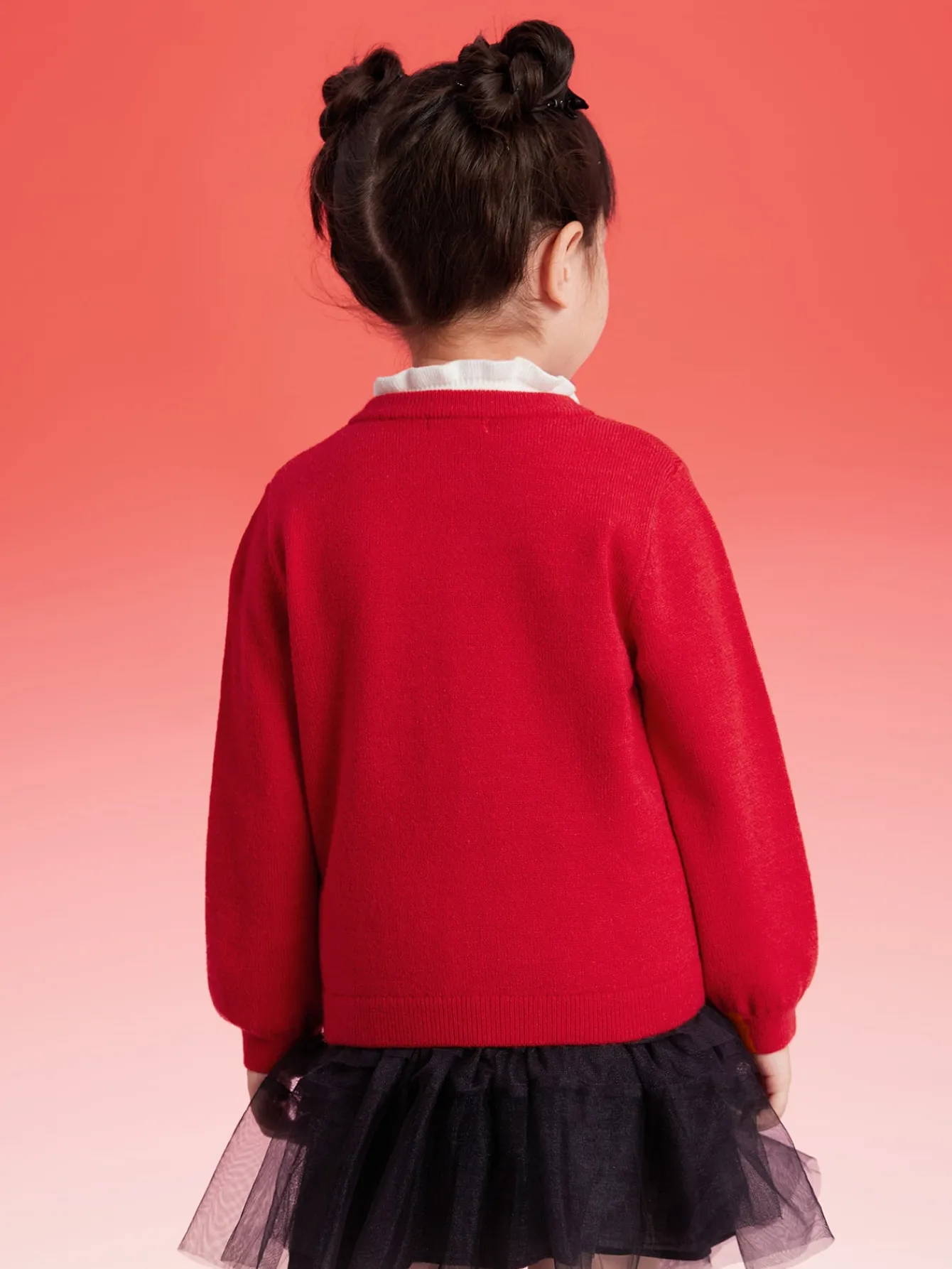 Balabala Children Sweater Girl Sweater 2024 Winter Baby Knit Cardigan Fashion Shop