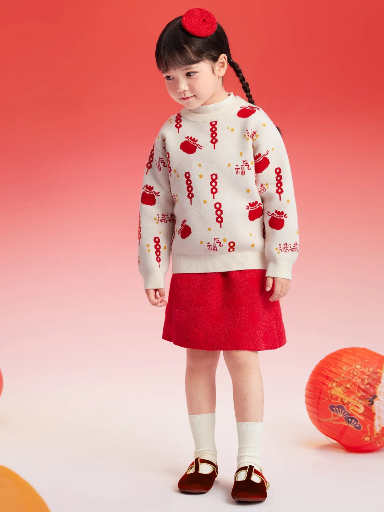 Balabala Children Sweater Turtleneck Sweater Autumn And Winter 2024 New Kid Loose Boy And Girl Knitwear Fashion