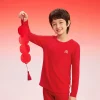 Balabala Children Thermal Underwear Suit Snake Year of the Snake New Boy And Girl Autumn Top And Pants Animal Year Red Pajamas Chinese Red Discount