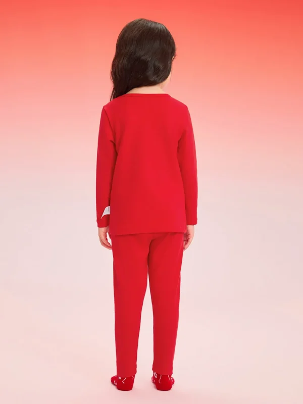 Balabala Children Thermal Underwear Suit Snake Year of the Snake New Boy And Girl Autumn Top And Pants Animal Year Red Pajamas Chinese Red Hot