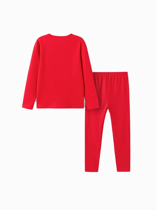 Balabala Children Thermal Underwear Suit Snake Year of the Snake New Boy And Girl Autumn Top And Pants Animal Year Red Pajamas Chinese Red Hot