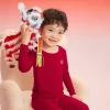 Balabala Children Thermal Underwear Suit Year of the Snake New Boy And Girl Autumn Heated Top And Pants Animal Year Red Pajamas Chinese Red Fashion