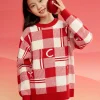 Balabala Children Turtleneck Sweater Autumn And Winter 2024 New Kids Trendy Boy And Girl Knitwear Store