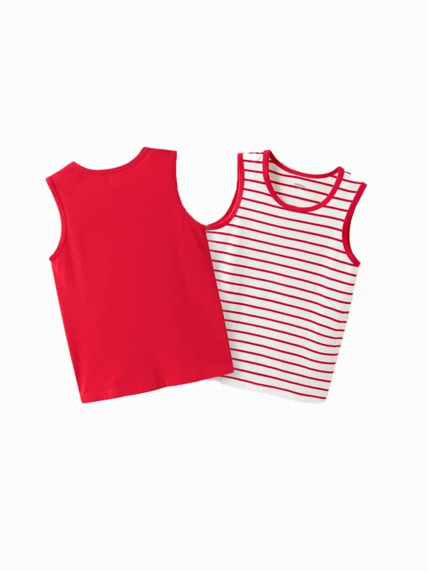Balabala Children Vest Year of the Snake New Girls Camisole Animal Year Boy Red New Year Season 2Pcs Pack White Red Online