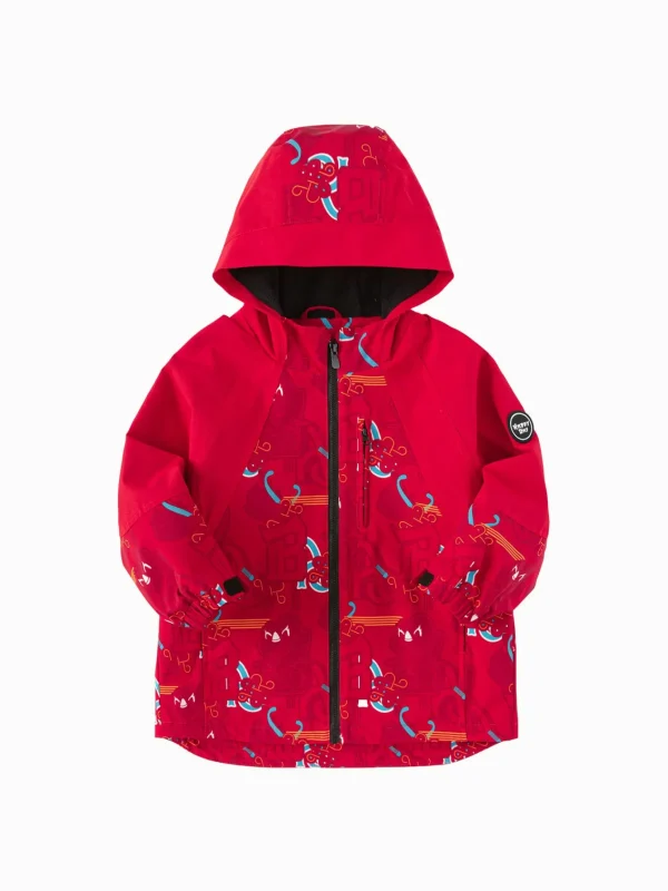 Balabala children's boys' jacket warm New Year's outfit 2025 spring and autumn new style top Red Outlet