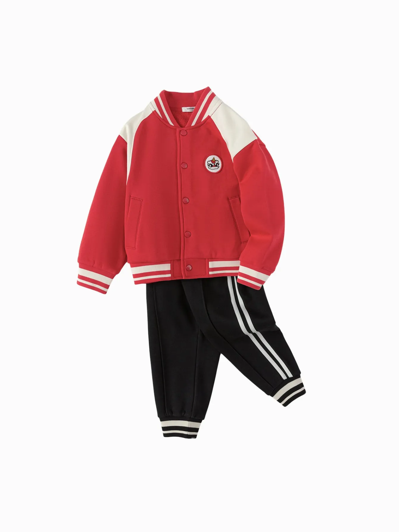 Balabala children's children's long-sleeved suit boys two-piece suit 2025 new spring baby parent-child clothing Chinese Red New