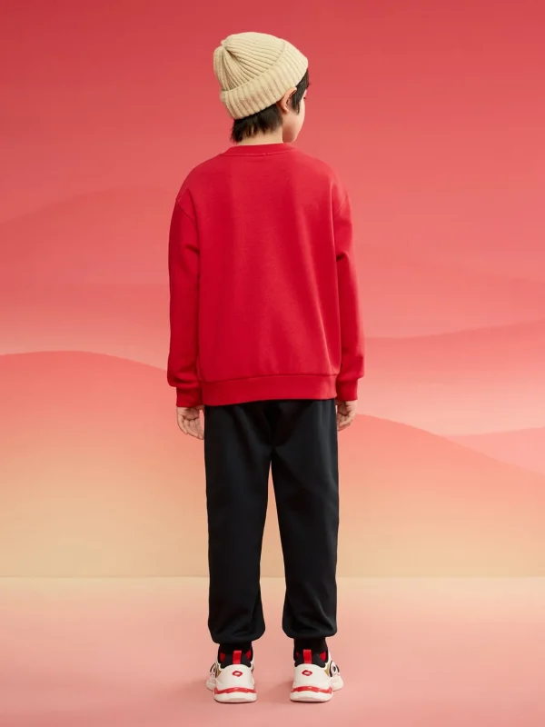 Balabala children's children's long-sleeved suit boys two-piece suit 2025 new spring baby parent-child clothing Chinese Red Cheap