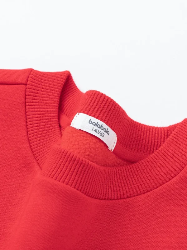 Balabala children's children's long-sleeved suit boys two-piece suit 2025 new spring baby parent-child clothing Chinese Red Cheap