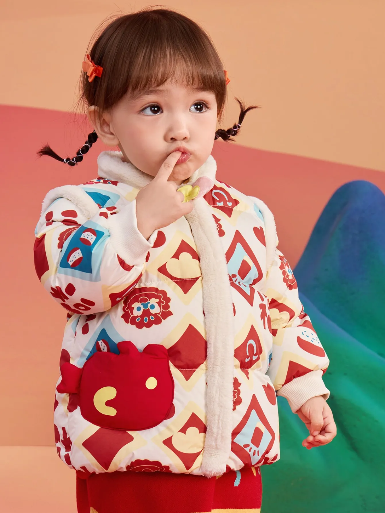 Balabala Children's Clothes Baby Down Jacket Baby Coat 2025 New Winter Clothes Neo- Chinese style New Year Greeting Outfit Cheap