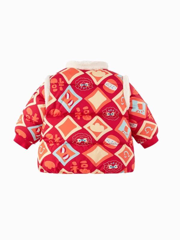 Balabala Children's Clothes Baby Down Jacket Baby Coat 2025 New Winter Clothes Neo- Chinese style New Year Greeting Outfit Cheap