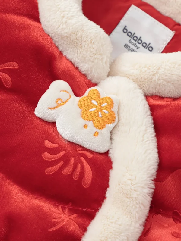 Balabala Children's Clothes Baby Down Jacket Baby Coat 2025 New Winter Clothes Neo- Chinese style New Year Greeting Outfit Cheap