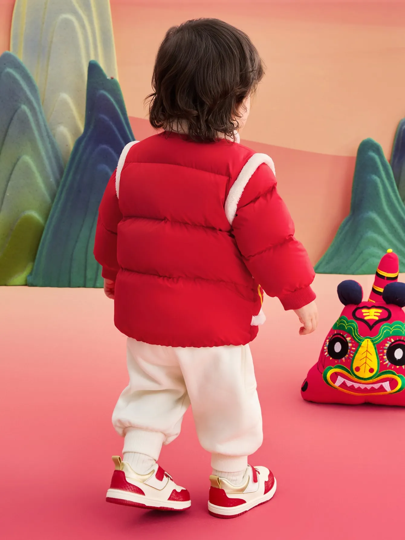 Balabala Children's Clothes Baby Down Jacket Baby Coat 2025 New Winter Clothes Neo- Chinese style New Year Greeting Outfit Cheap