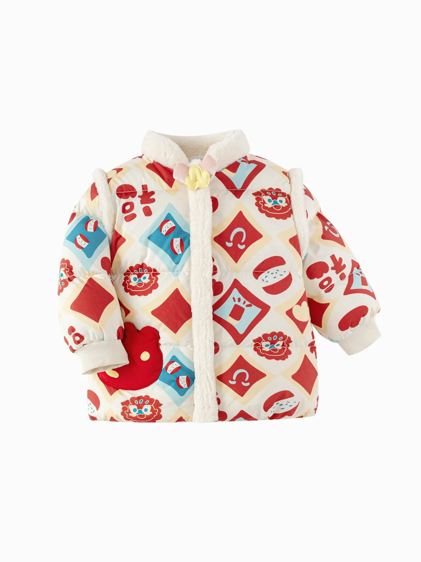 Balabala Children's Clothes Baby Down Jacket Baby Coat 2025 New Winter Clothes Neo- Chinese style New Year Greeting Outfit Cheap