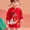 Balabala Children's Clothes Baby Dress Baby Dress 2025 New Chinese Style Qipao Dress New Year Season Trendy Red Best Sale