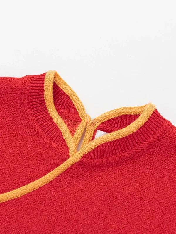 Balabala Children's Clothes Baby Dress Baby Dress 2025 New Chinese Style Qipao Dress New Year Season Trendy Red Best Sale