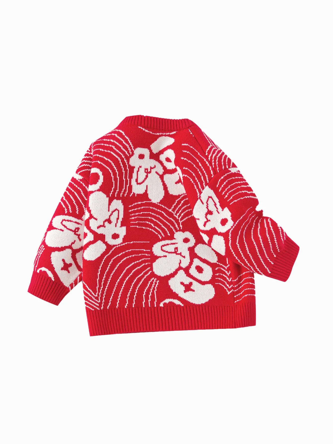 Balabala Children's Clothes Baby Sweater Baby Knitwear 2025 New Winter Clothes Baby Knitwear New Year Season Chinese Style Fashion