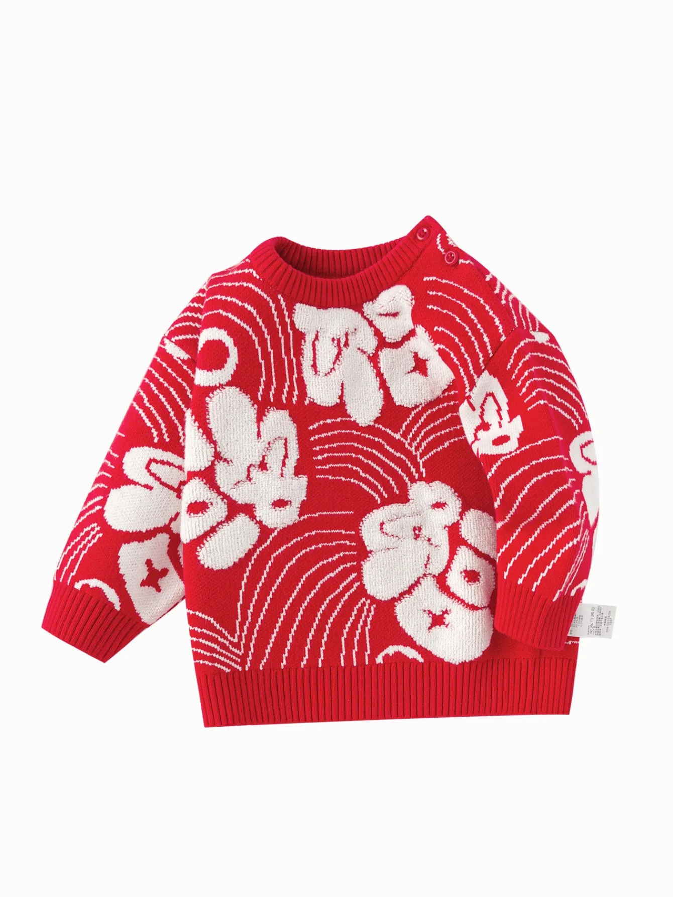 Balabala Children's Clothes Baby Sweater Baby Knitwear 2025 New Winter Clothes Baby Knitwear New Year Season Chinese Style Fashion