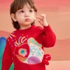 Balabala Children's Clothes Baby Sweater Pullover 2025 New Winter Clothes Baby Bottoming Shirt Cute and Fun Shop