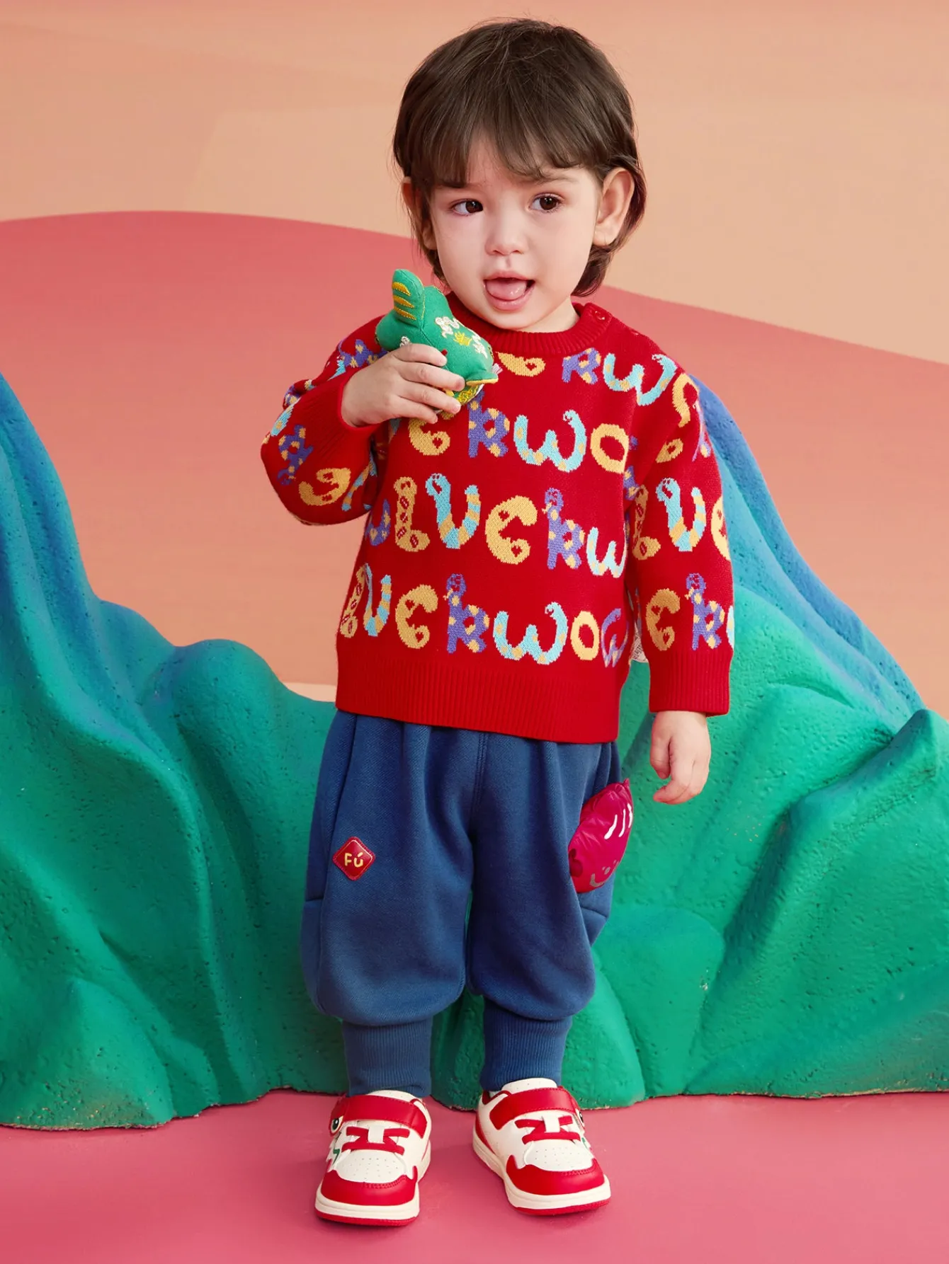 Balabala Children's Clothes Baby Sweater Pullover 2025 New Winter Clothes Baby Bottoming Shirt Cute and Fun Shop