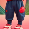 Balabala Children's Clothes Baby Trousers Boy Casual Pants Girl 2025 New Spring Clothes Baby Fleece Lined Hot