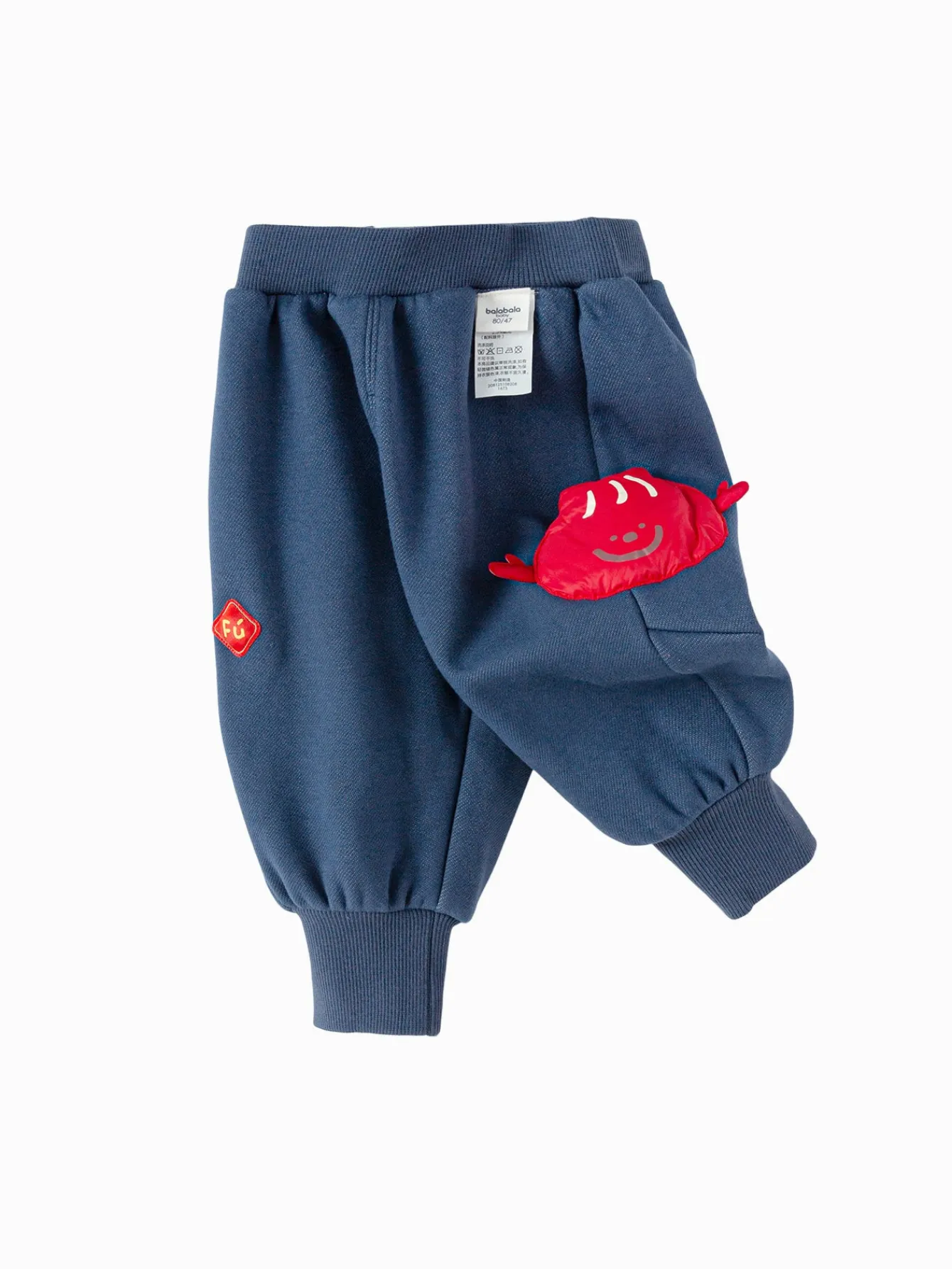 Balabala Children's Clothes Baby Trousers Boy Casual Pants Girl 2025 New Spring Clothes Baby Fleece Lined Hot