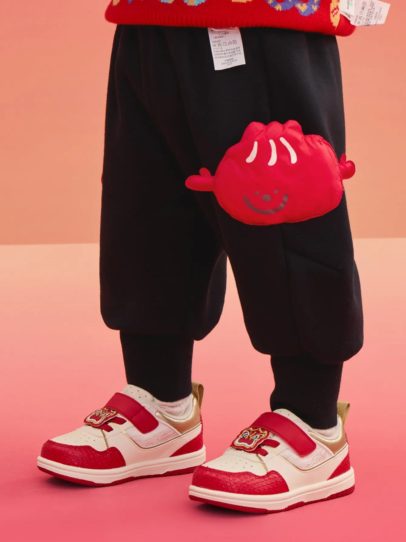 Balabala Children's Clothes Baby Trousers Boy Casual Pants Girl 2025 New Spring Clothes Baby Fleece Lined Hot