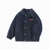 Balabala Children's Clothing Boys' Cotton Jacket Embroidered Denim Jacket 2025 New Spring New Year Denim Dark Blue Clearance