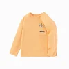 Balabala Children's Clothing Boys' Long Sleeve T-Shirt Lining 2025 Spring New Style Top Orange Online