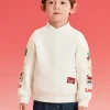 Balabala children's clothing boys' sweatshirt national style top 2025 spring and autumn new year's outfit trendy Off-white Store